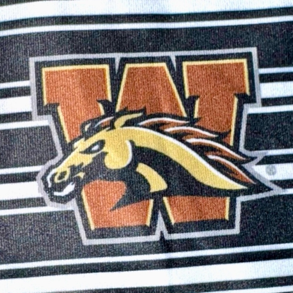 Western Michigan University Broncos Black & White Striped Mini Tank Dress NWOT - Picture 9 of 16